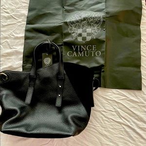 NWT Vince Camuto Aisha style Black Leather Hobo Bag,  storage bag included.